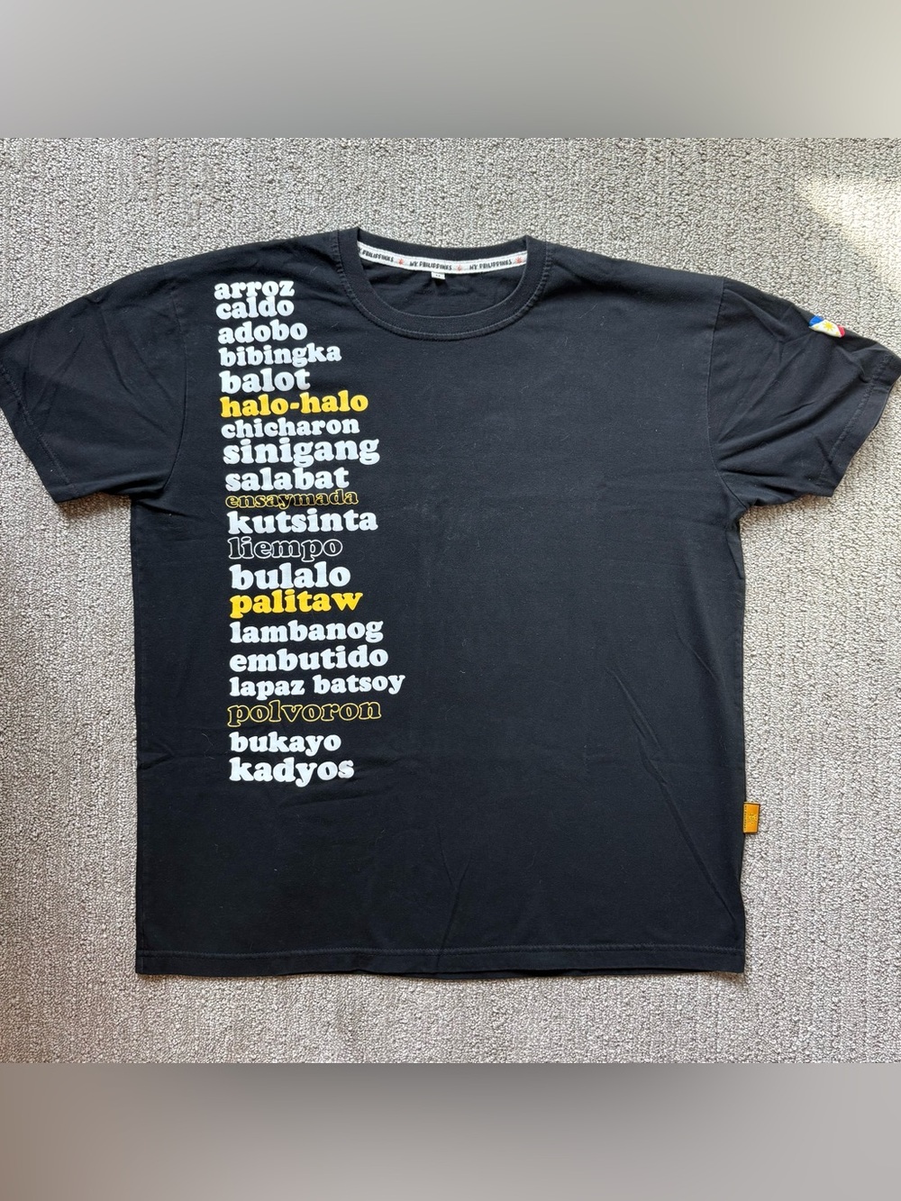 Men’s Philippines t-shirt Black Adult Medium